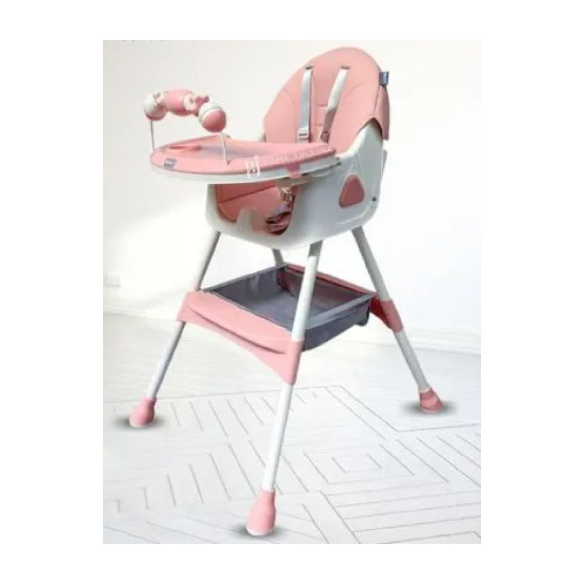 GENERICO - Silla De Comer Para Bebes Ajustable Rosado Infantil