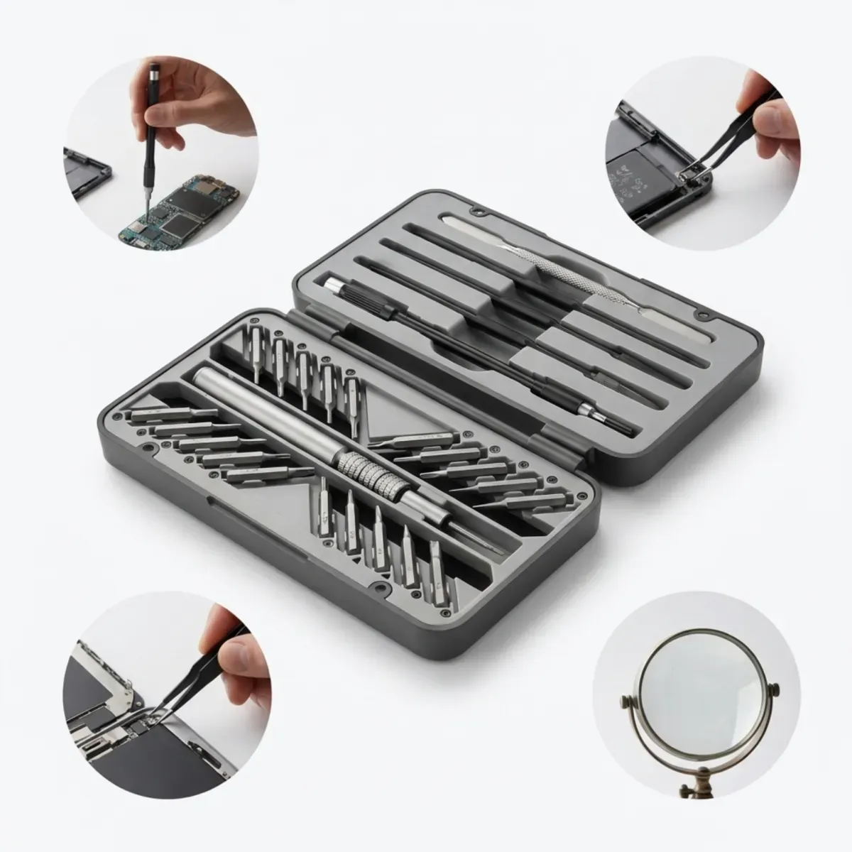 GENERICO - Kit Herramientas Destornilladores Precision 26en1 Magnetico