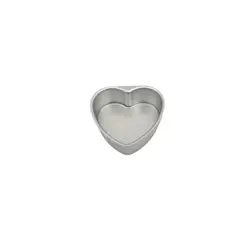 GENERICO - Molde Corazón Desmontable Aluminio 15cm 12 Unid