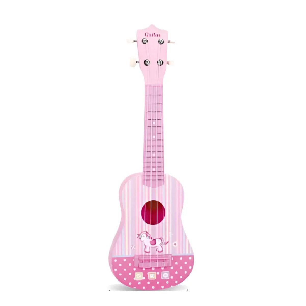GENERICO - Guitarra 57cm Para Niños Cuerdas Rosado Infantil