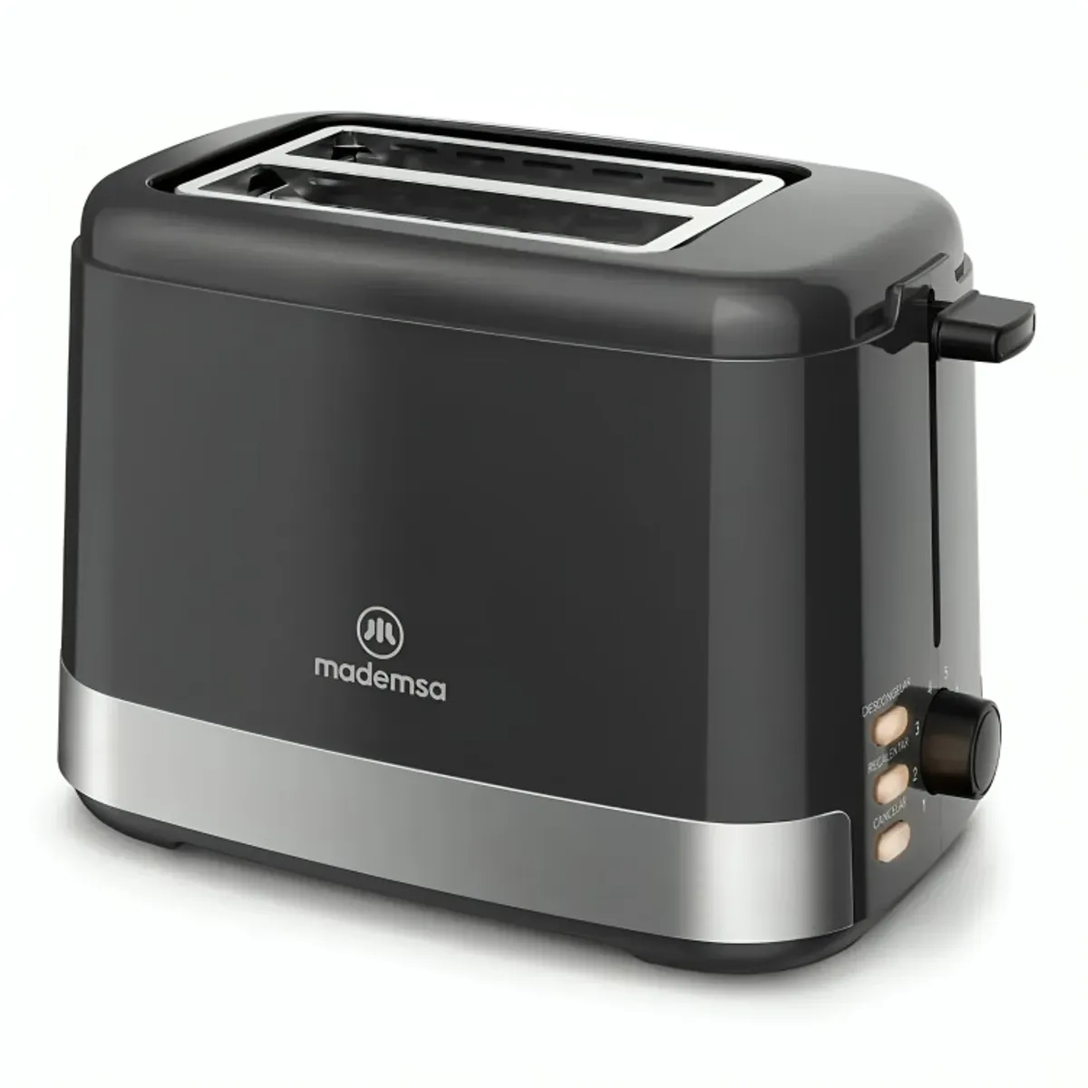 MADEMSA - Tostador Mademsa con 8 Niveles de Tostado y 3 Funciones 800W MTS10 Negro