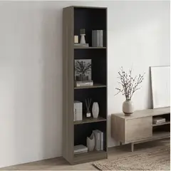 TUHOME - ESTANTE 4 NIVELES HOME-E2 AVELLANA Y WENGUE 180,6X45,0X29,9 CM