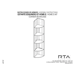 TUHOME - ESTANTE ESQUINERO HOME-E7 CARTAGENA Y WENGUE 180,6X30X30 CM
