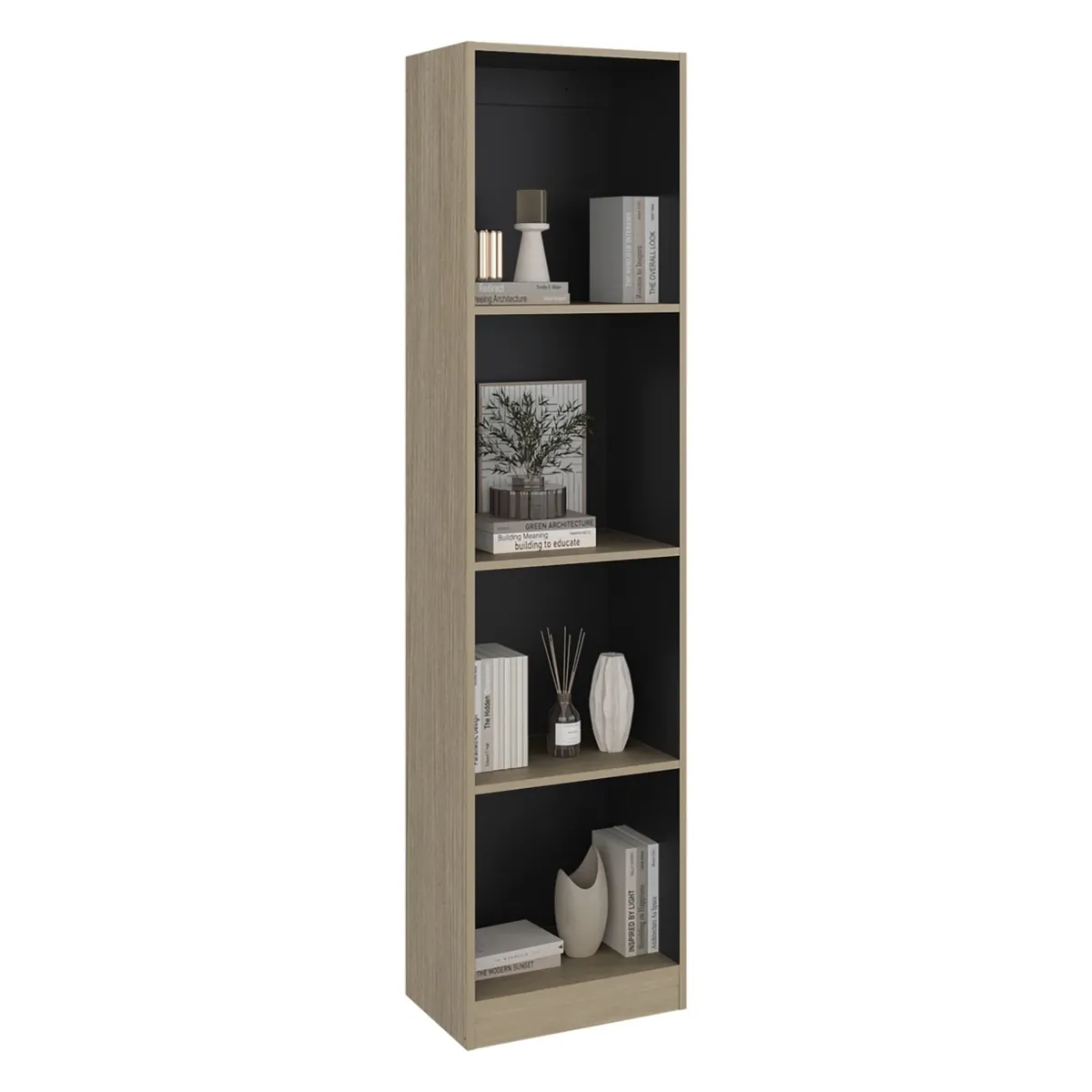 TUHOME - ESTANTE 4 NIVELES HOME-E2 CARTAGENA Y WENGUE 180,6X45,0X29,9 CM