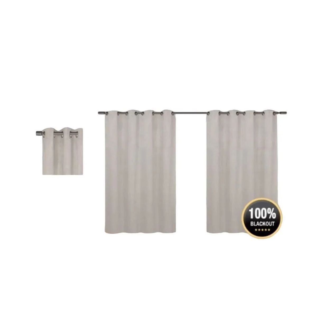 GENERICO - SET DE CORTINAS BLACKOUT TERCIOPELO 140X240CM