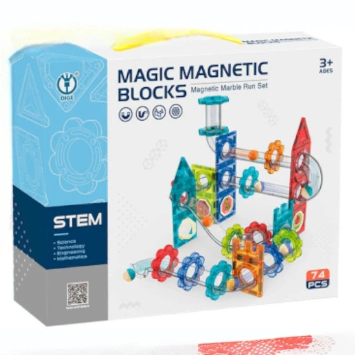 GENERICO - Bloques Magnéticos Stm Didácticos Magic Caja 74 Pcs