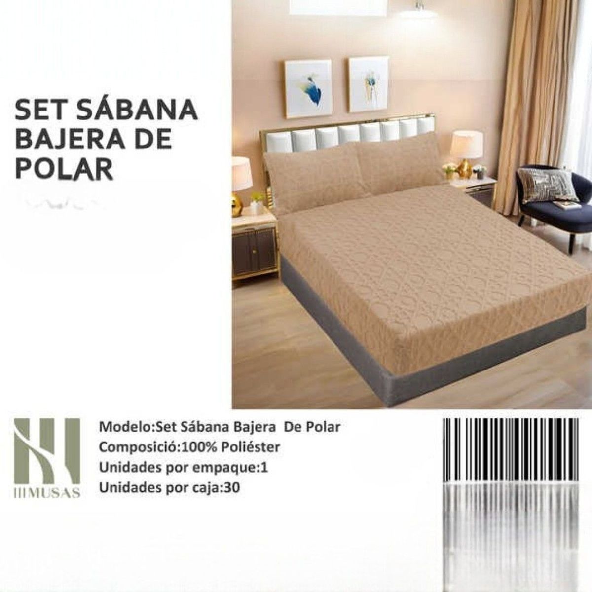GENERICO - Set De Sábana Bajera De Polar King