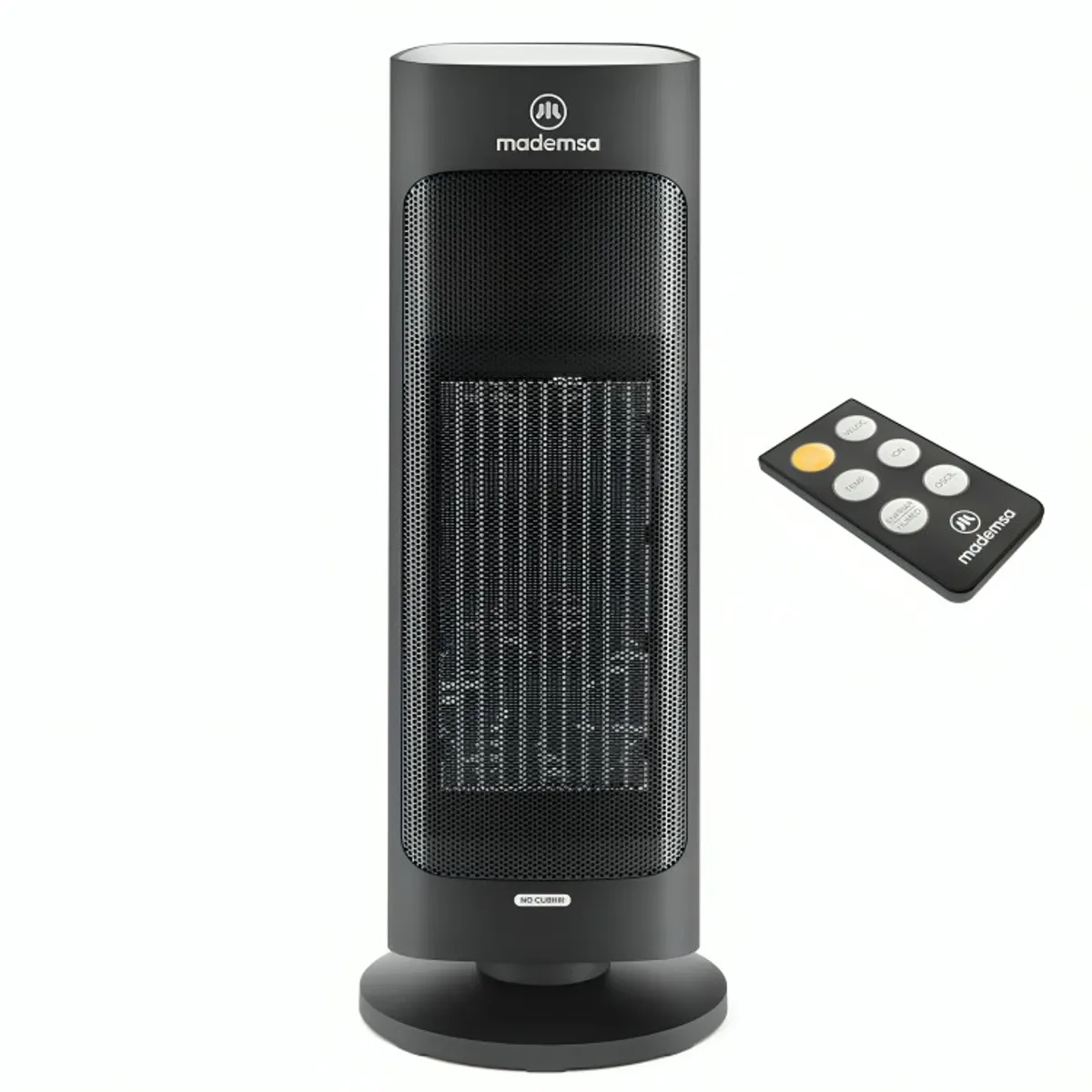 MADEMSA - Estufa Eléctrica Mademsa 2000W Digital Oscilación Control Remoto EH100 Negra