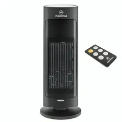 MADEMSA - Estufa Eléctrica 2000W Digital Oscilación Control Remoto EH100 Negra