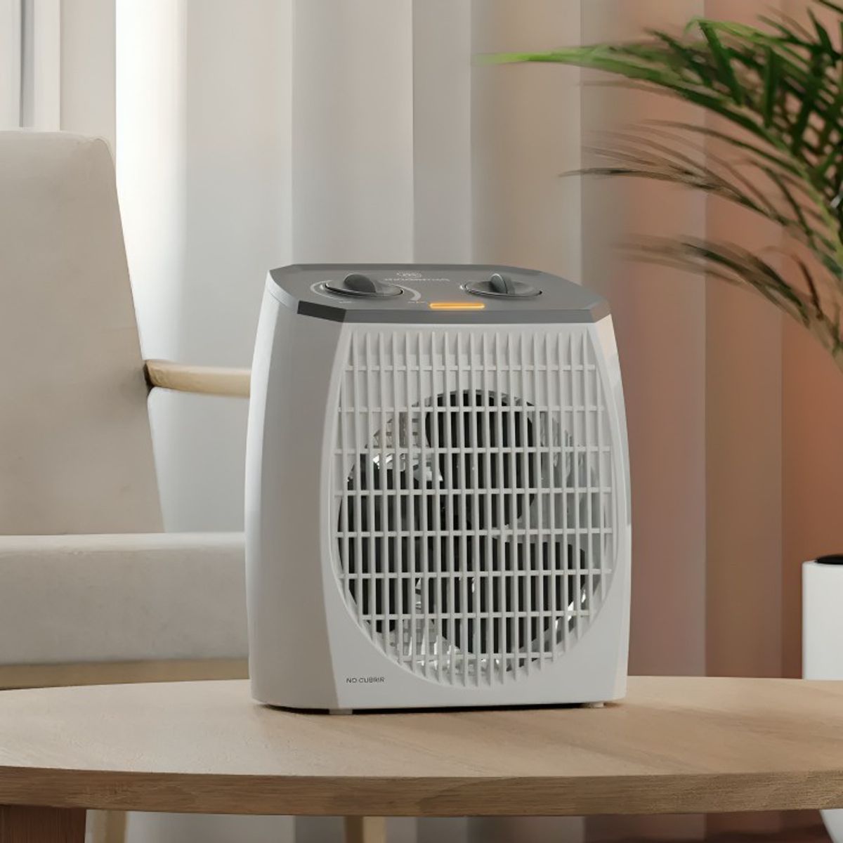 MADEMSA - Termoventilador Mademsa 2000W 2 Velocidades y Termostato TV500 Blanco