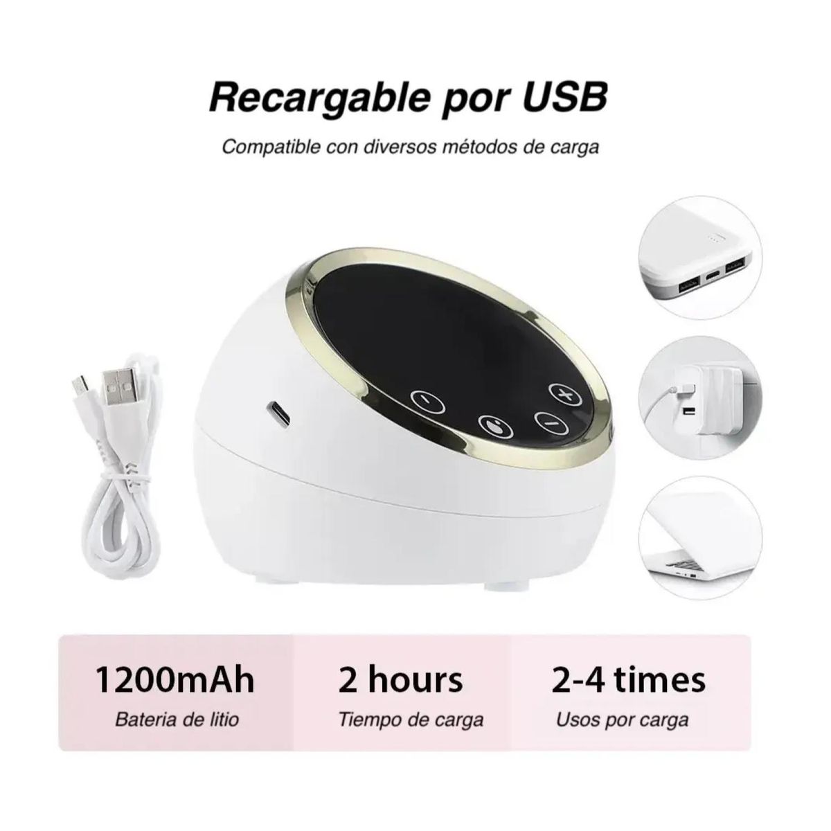 GENERICO - Extractor De Leche Doble Succion Electrico USB Blanco Infantil