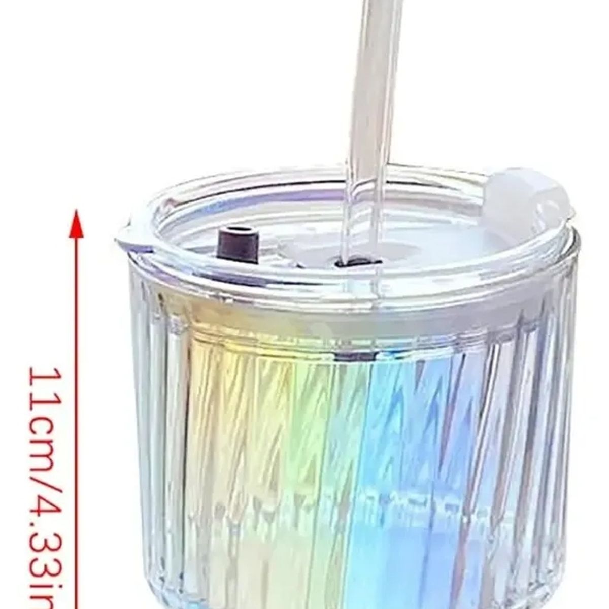 GENERICO - Vasos Con Bombilla Bombillas Reutilizables Tazas Transparent