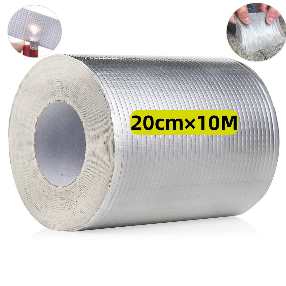 KUANGYE - Cinta Sellador Techo Butilo Gotera Impermeable 20cmX10m para tuberías,toldos,ventanas y techos
