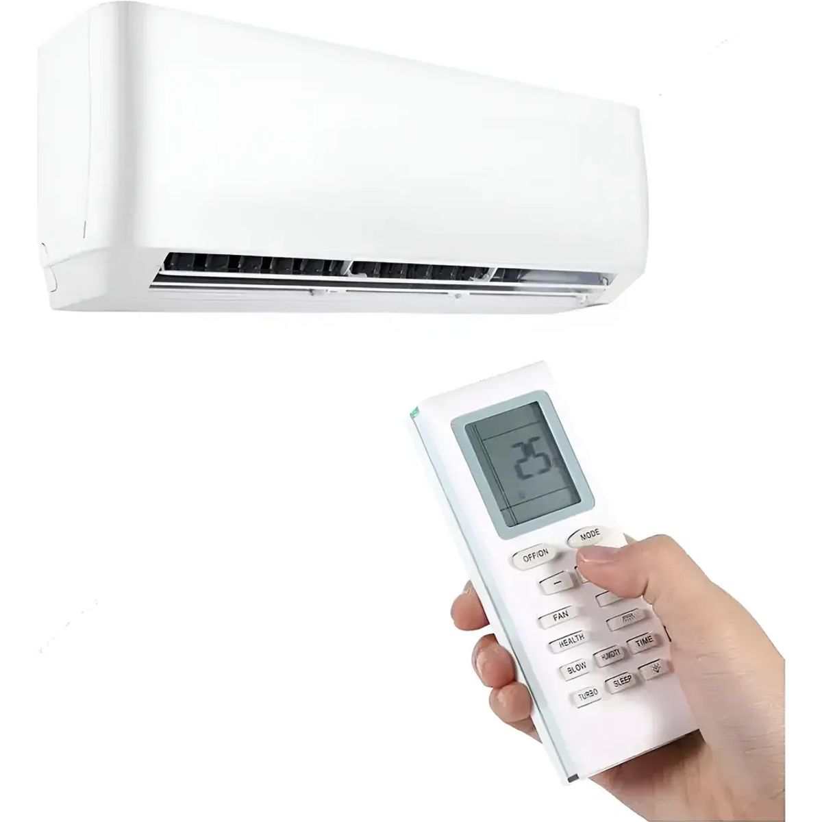 GENERICO - Control Remoto Para Aire Acondicionado Anwo Universal Blanco