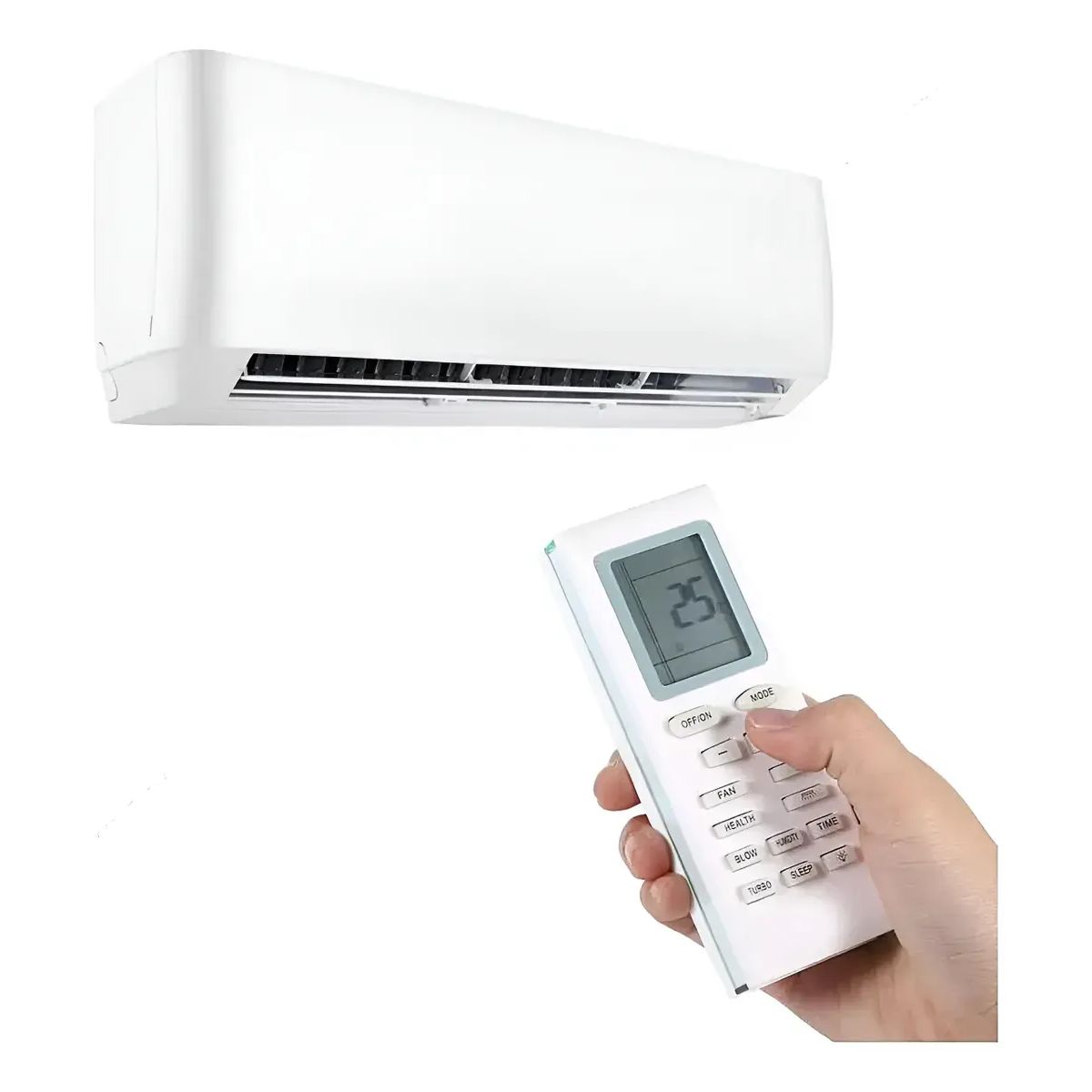 GENERICO - Control Remoto Para Aire Acondicionado Anwo Universal Blanco