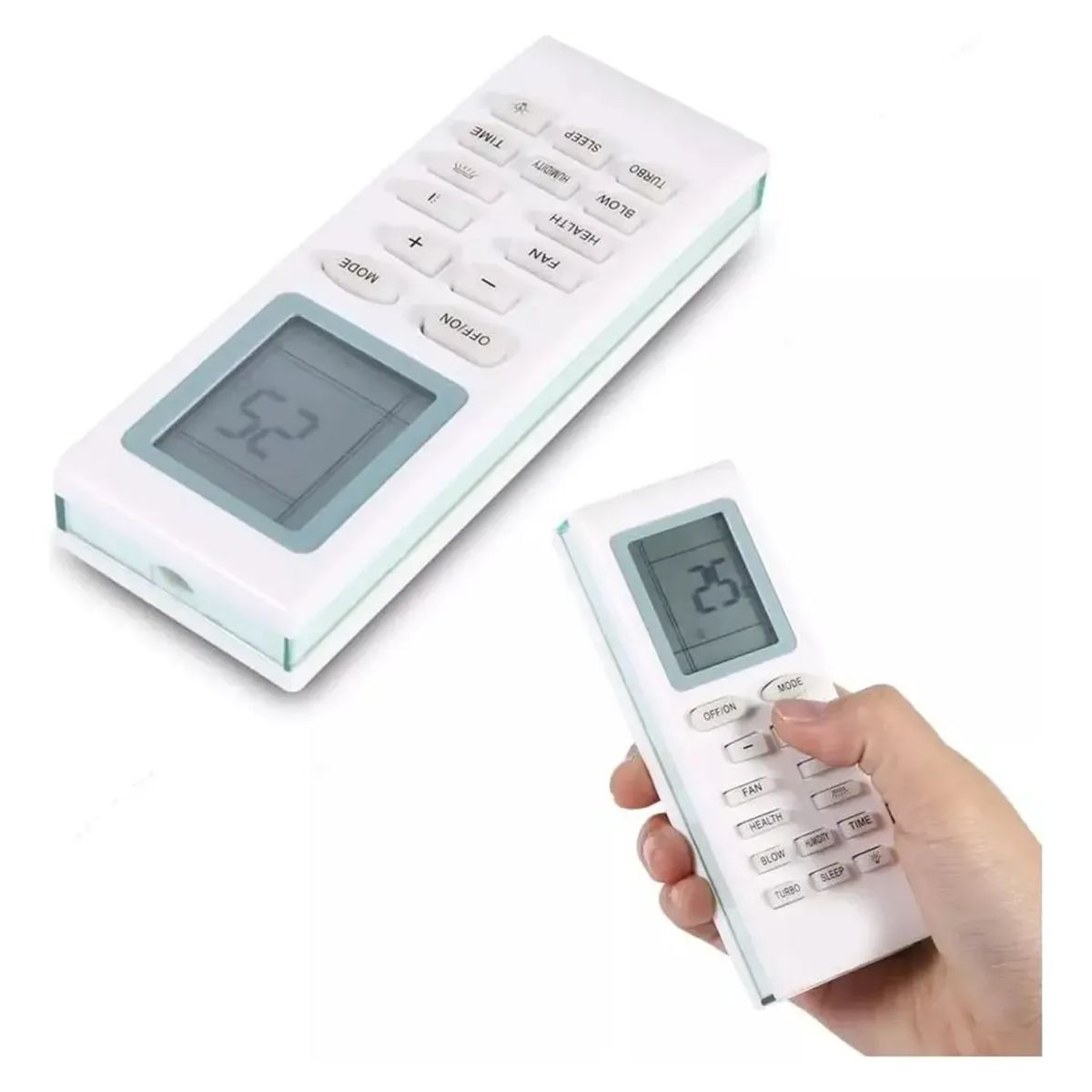 GENERICO - Control Remoto Para Aire Acondicionado Anwo Universal Blanco