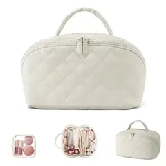 TIOZONEY - 2pcs Cosmetiquero Travel Mujer-Blanco