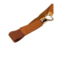 GEN - Cinturón delgado de mujer elasticado ancho 2.5 cm hebilla circular