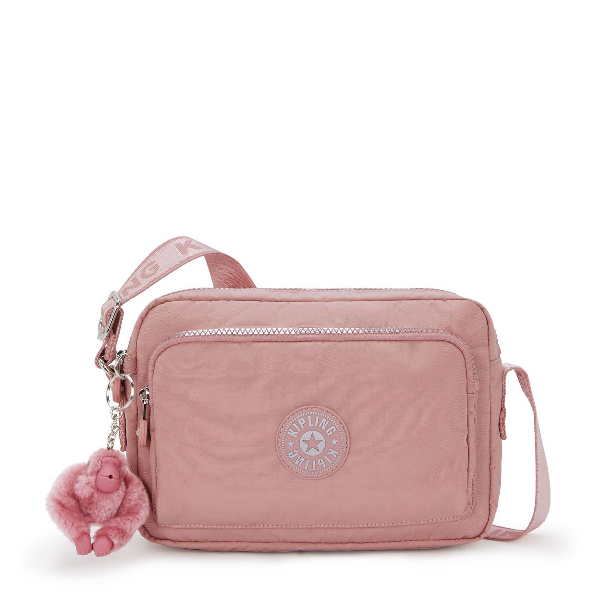 KIPLING - Cartera Mujer Abanu M Zip Rosado Kipling