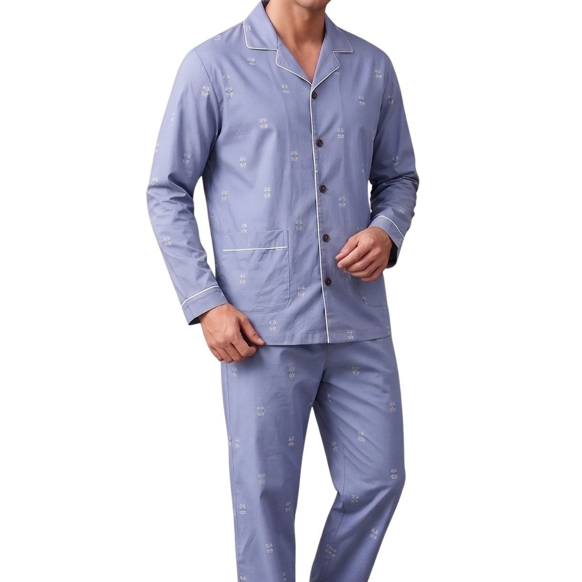 LOOK SHOP - Pijama Hombre Tallas Grandes Algodón Premium. Regalo A Papá 612