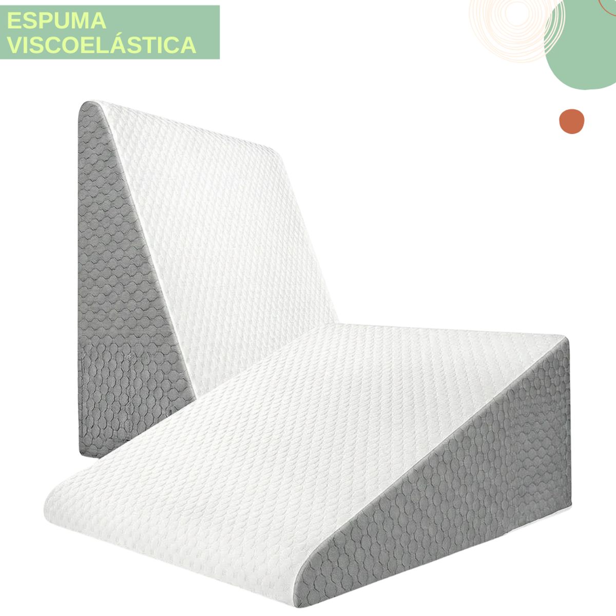 GENERICO - Almohada Cojín Lumbar Antirreflujo Ortopédica Multiposición