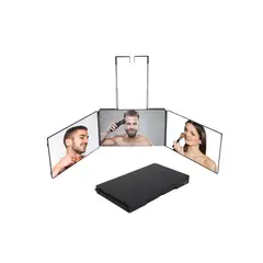 GENERICO - Espejo Triple Multiusos 360°: Sistema Ajustable Con Ganchos