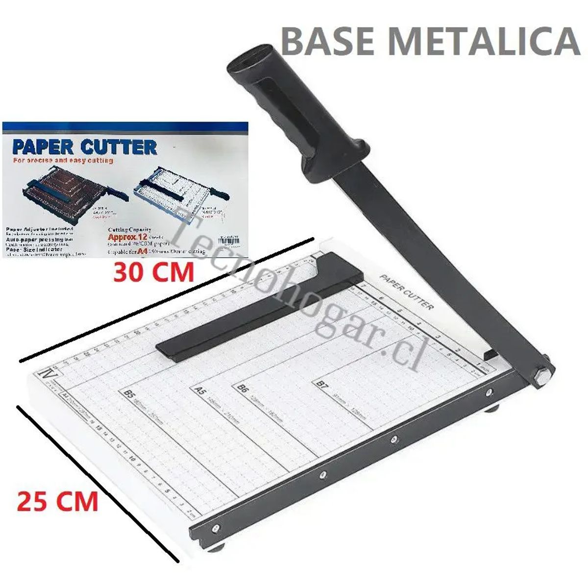 GENERICO - Cortadora De Papel Carta Guillotina Metálica Fotos A4