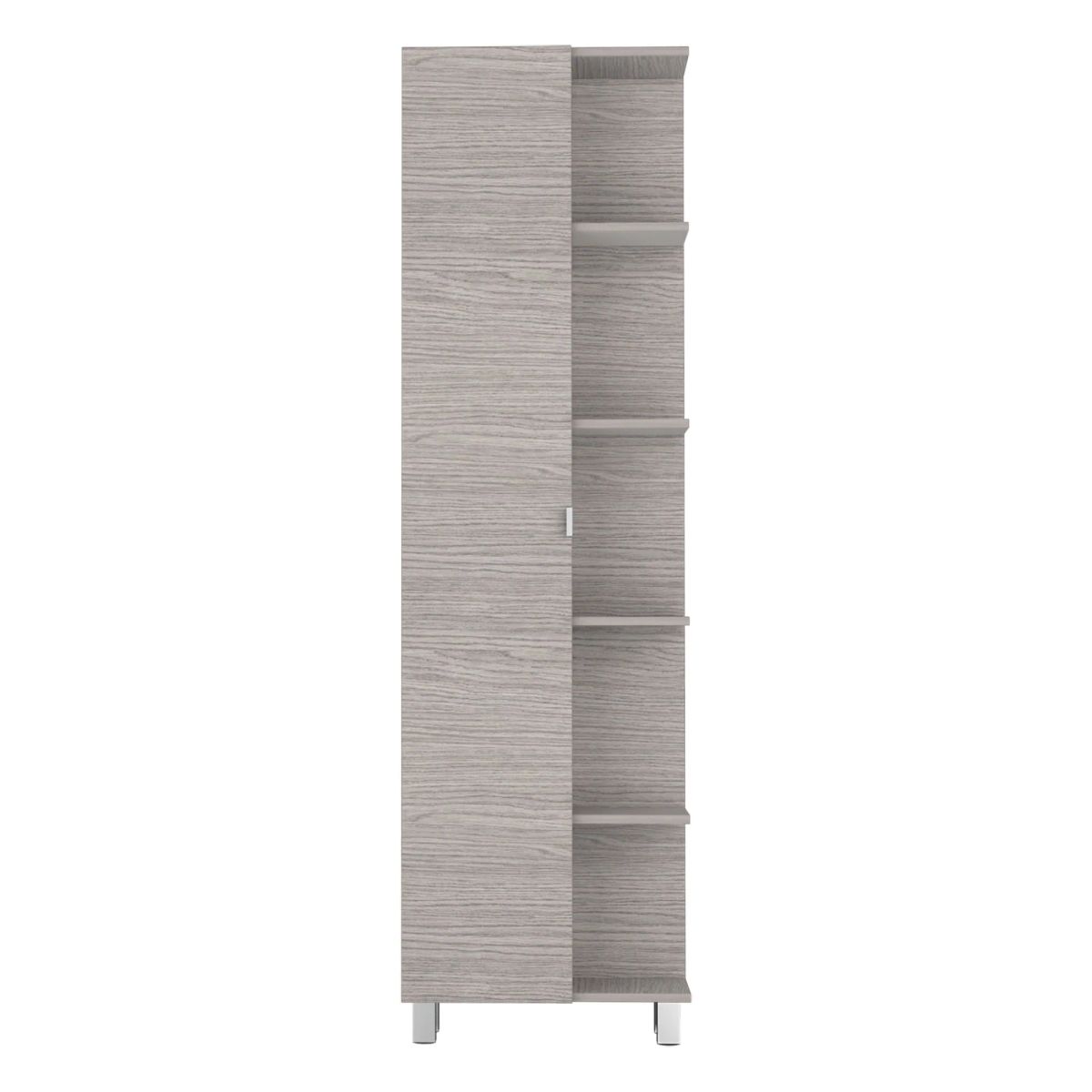 TUHOME - ESTANTE ALTO DE BAÑO 1 PUERTA BATH 178X51,2X21,5 CM POSITANO Y BLANCO