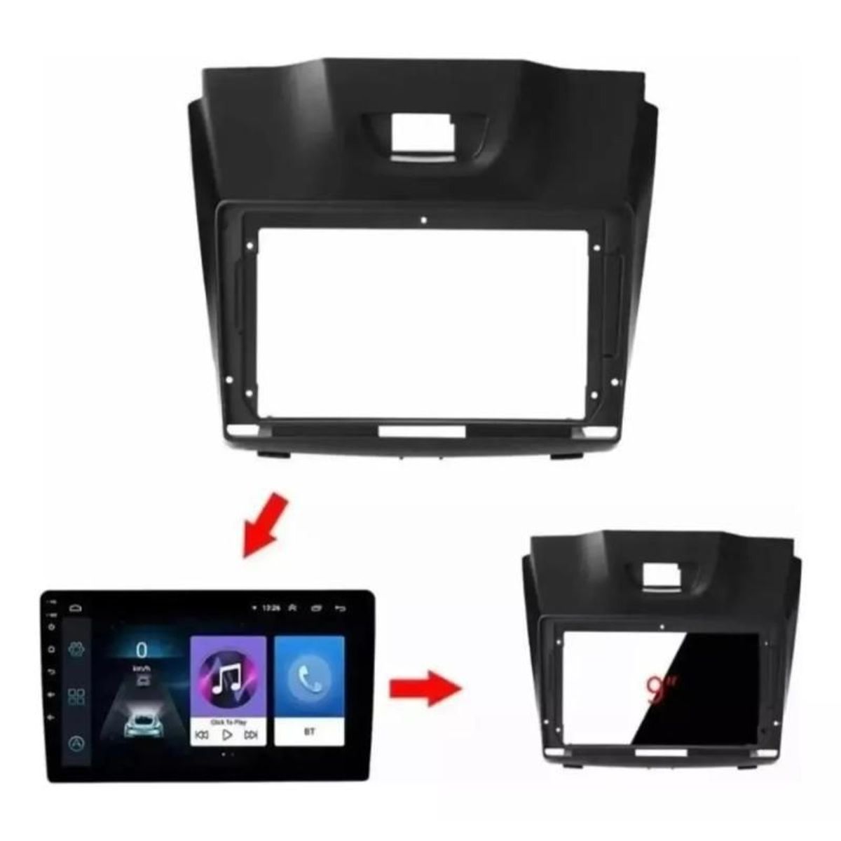 GENERICO - Bisel Adaptador Radio 9 2012 Chevrolet D Max