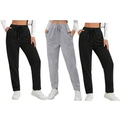 LOOK SHOP - Pack 3 Jogger Buzo Mujer. Pantalón Recto Forro Polar Oferta 138