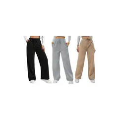 LOOK SHOP - Pack 3 Jogger Buzo Mujer. Pantalón Recto Forro Polar Oferta 138