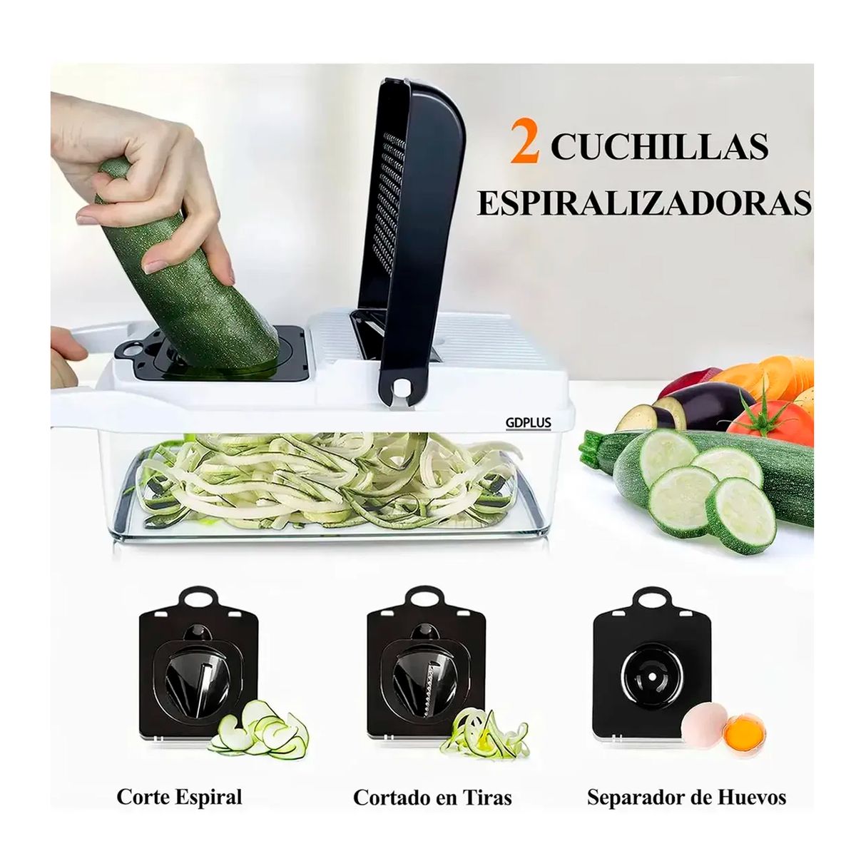 ESHOPANGIE - Picador De Verduras Multifuncional 26 Piezas Mandolina Ralla