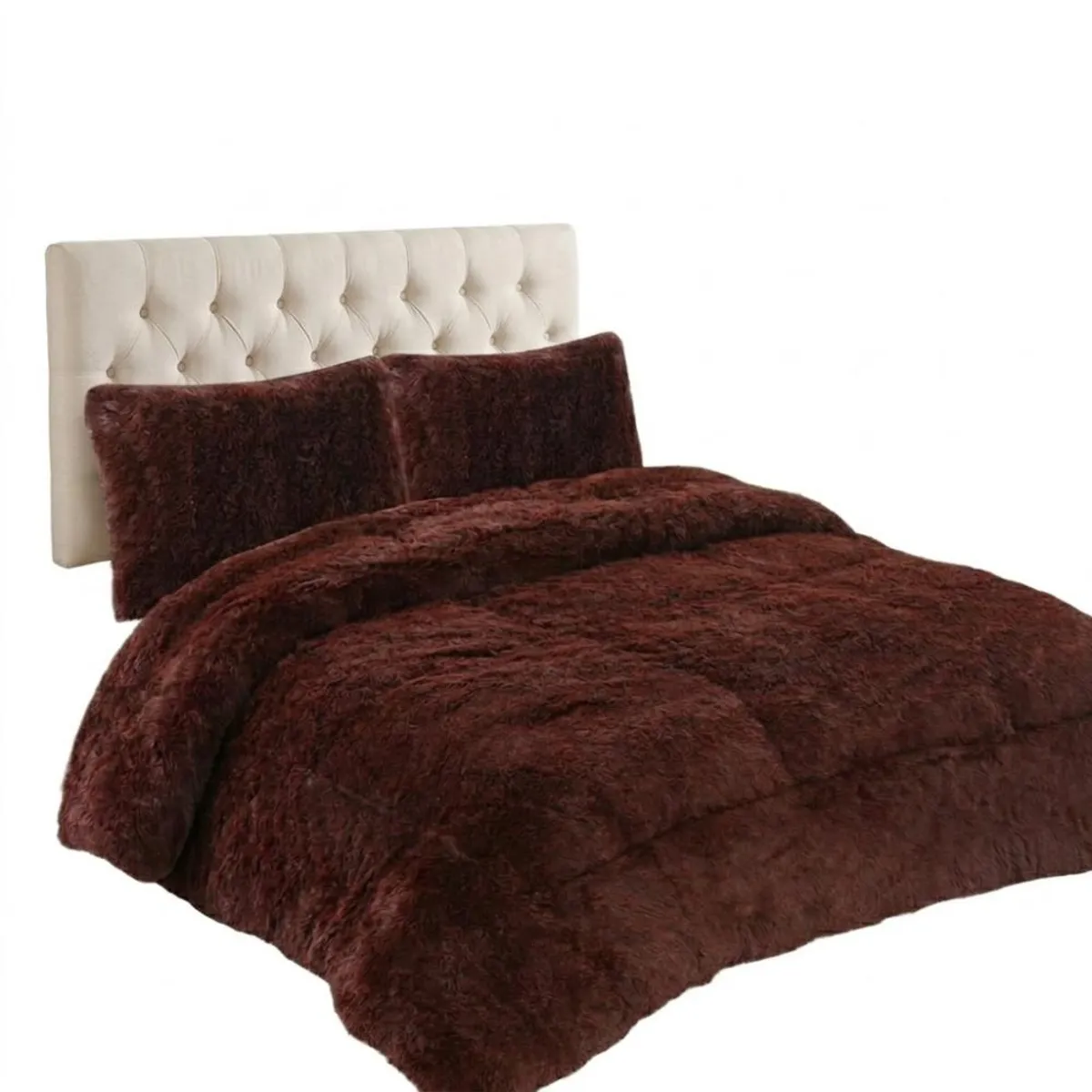 GENERICO - Cobertor Suave 1.5 Plazas Acabado Plush Peludo, Tono Marrón