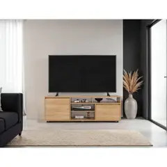TUHOME - RACK TV70 PINO 2 PUERTAS 55,0X160,0X35,2 CM FRESNO EUROPEO