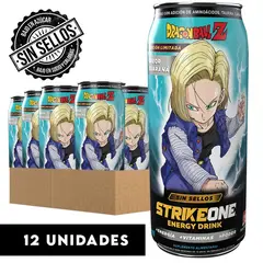 STRIKE ONE - PACK 12 ENERGETICAS ENERGY DRINK DRAGON BALL GUARANA/ ANDROIDE 18 - STRIKEONE