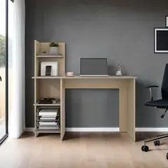 TUHOME - ESCRITORIO RECTO CON BIBLIOTECA OFFICE 120,6x120X45 CM CARTAGENA Y POSITANO