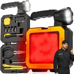 GENERICO - Linterna Solar Led Recargable Portátil Con Kit Herramientas