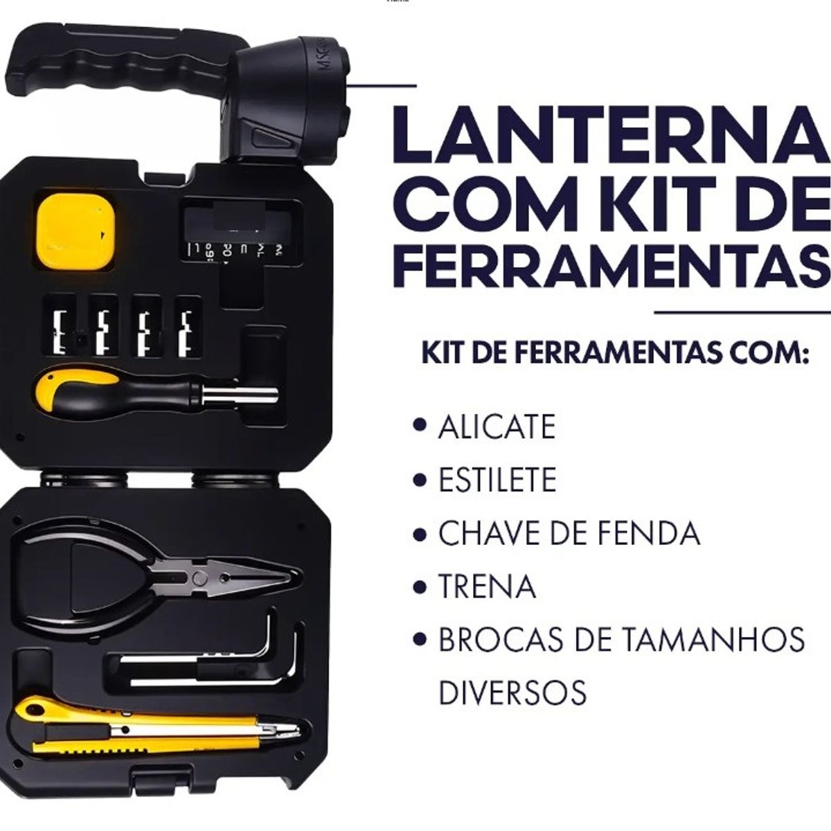 GENERICO - Linterna Solar Led Recargable Portátil Con Kit Herramientas