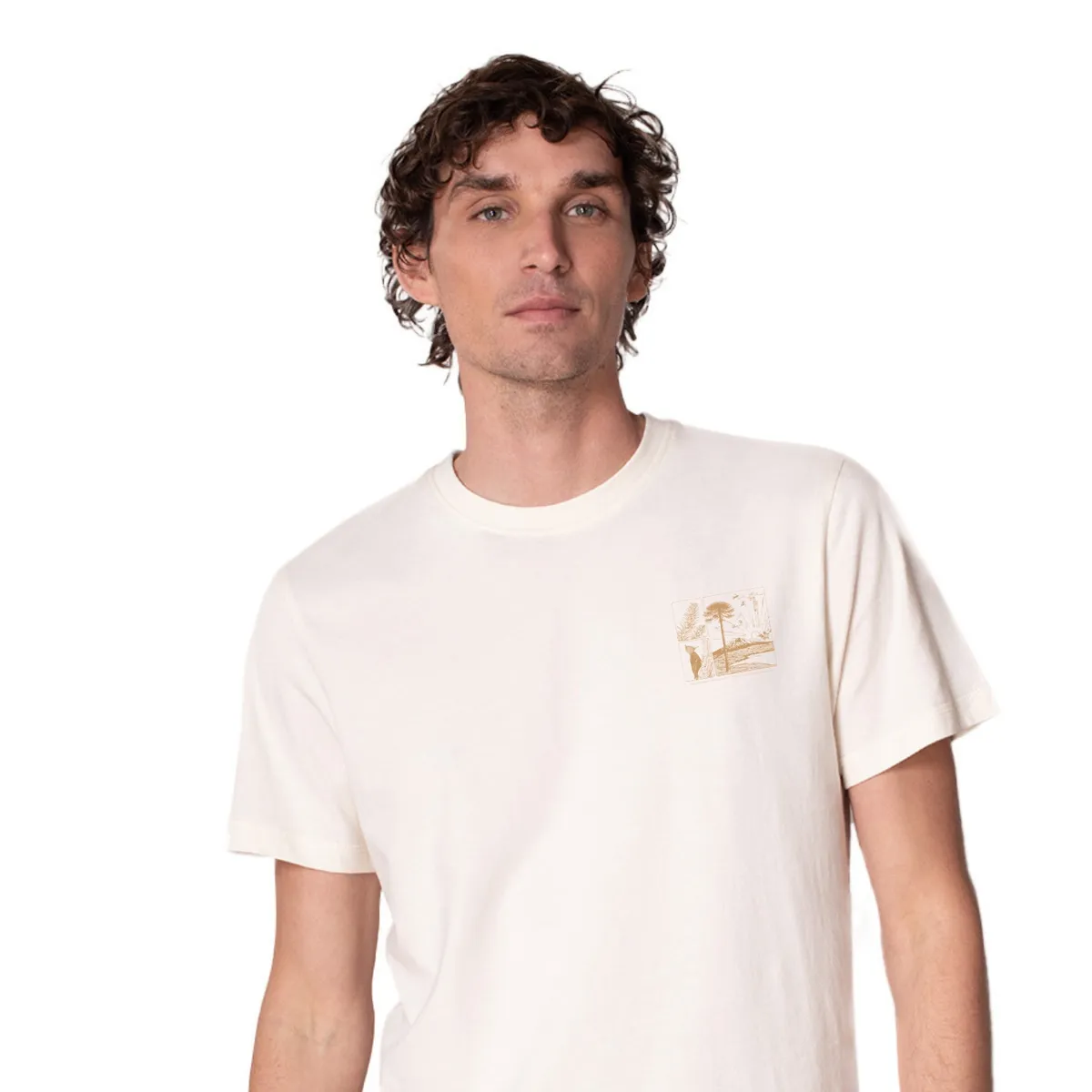 LENGA - Polera Hombre Algodón Orgánico Conguillio Naturaleza Lenga