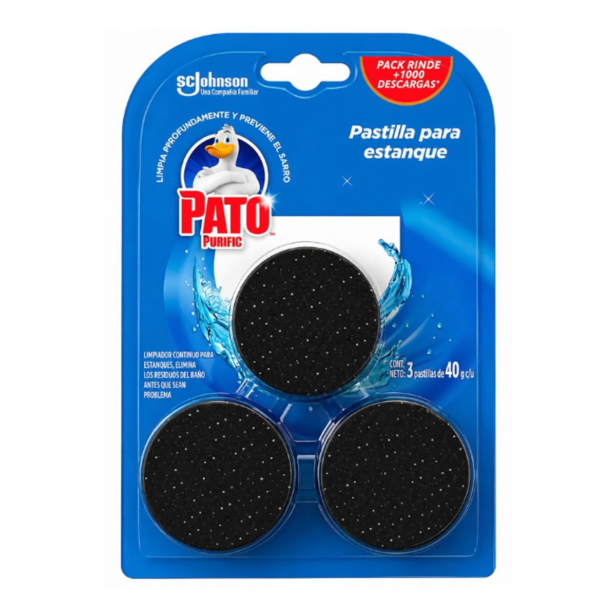PATO PURIFIC - Pack 3 Pastillas De Estanque Para Inodoro Pato Purific 40g