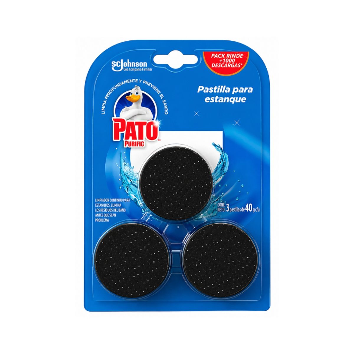 PATO PURIFIC - Pack 3 Pastillas De Estanque Para Inodoro Pato Purific 40g