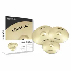 ISTANBUL AGOP - Set de Platillos Hi-Hat 14″, Crash 16″, Ride 20″ MS-X