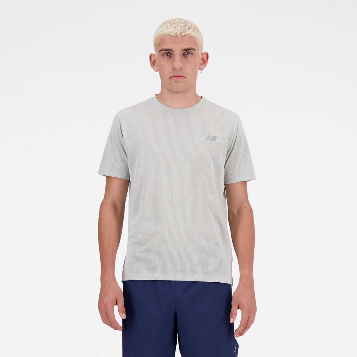NEW BALANCE - Polera Running Hombre New Balance Athletics T-shirt Gris