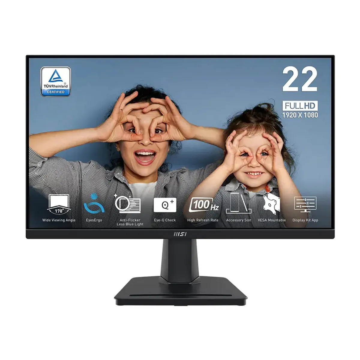 MSI - Monitor 21,4 Plano - MSI PRO MP225V - FHD - 1ms - 100Hz