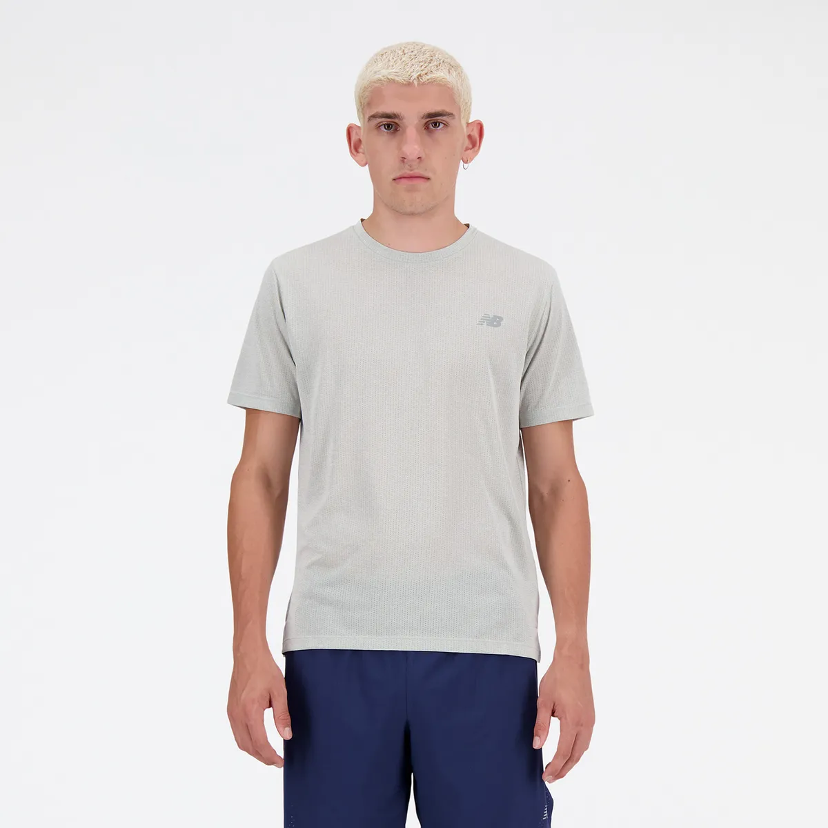 NEW BALANCE - Polera Running Hombre New Balance Athletics T-shirt Gris