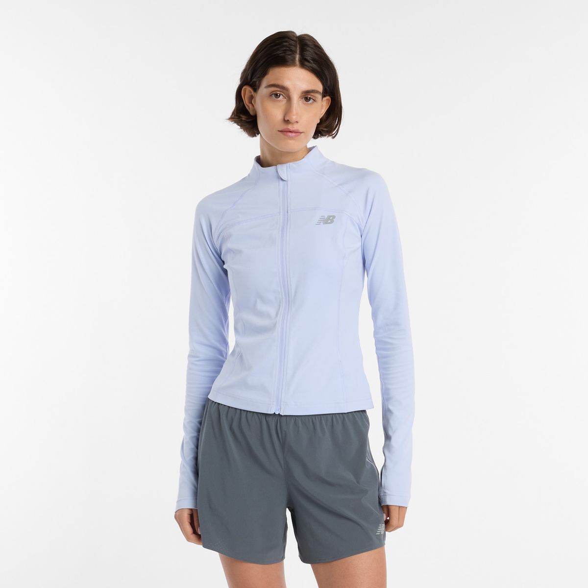 NEW BALANCE - Polerón Running Mujer New Balance Harmony Fitted Celeste