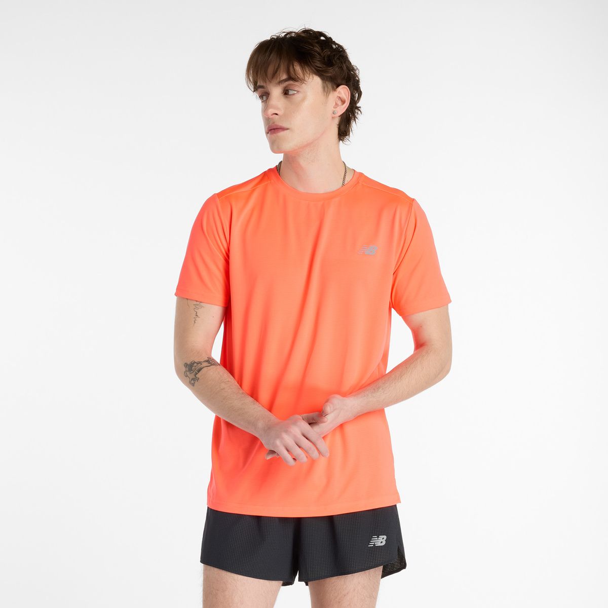 NEW BALANCE - Polera Running Hombre New Balance Sport Essentials Rojo
