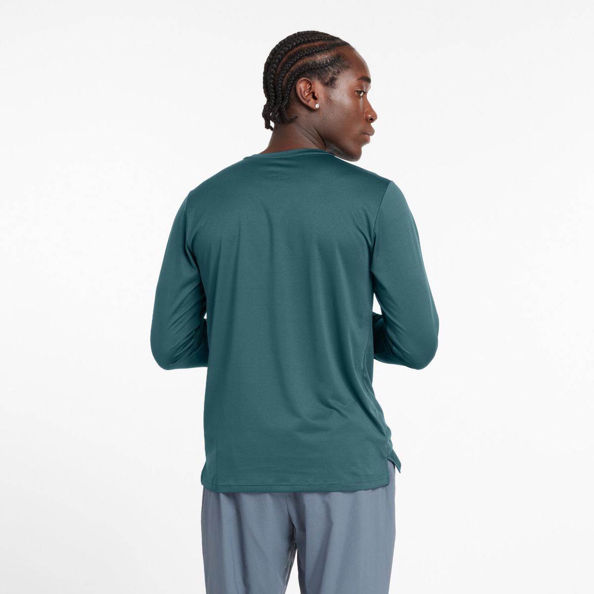 NEW BALANCE - Polera Manga Larga Running Hombre New Balance Esentials Azul