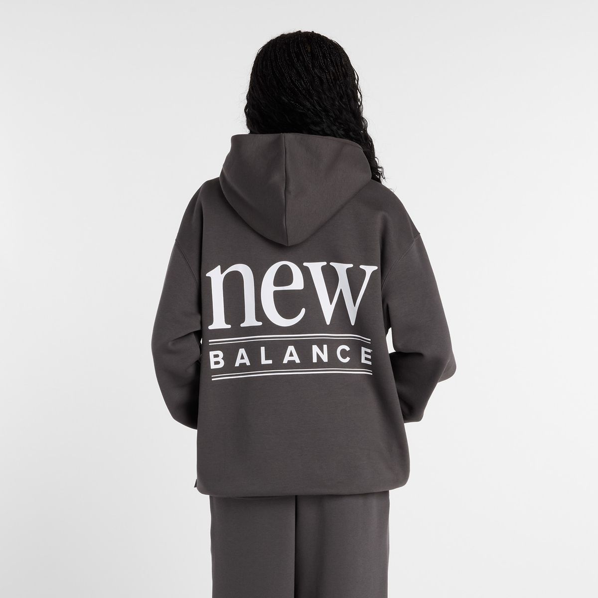 NEW BALANCE - Polerón Lifestyle Mujer New Balance Reimagined Fleece Negro
