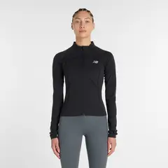NEW BALANCE - Polerón Running Mujer Harmony Fitted Full Negro